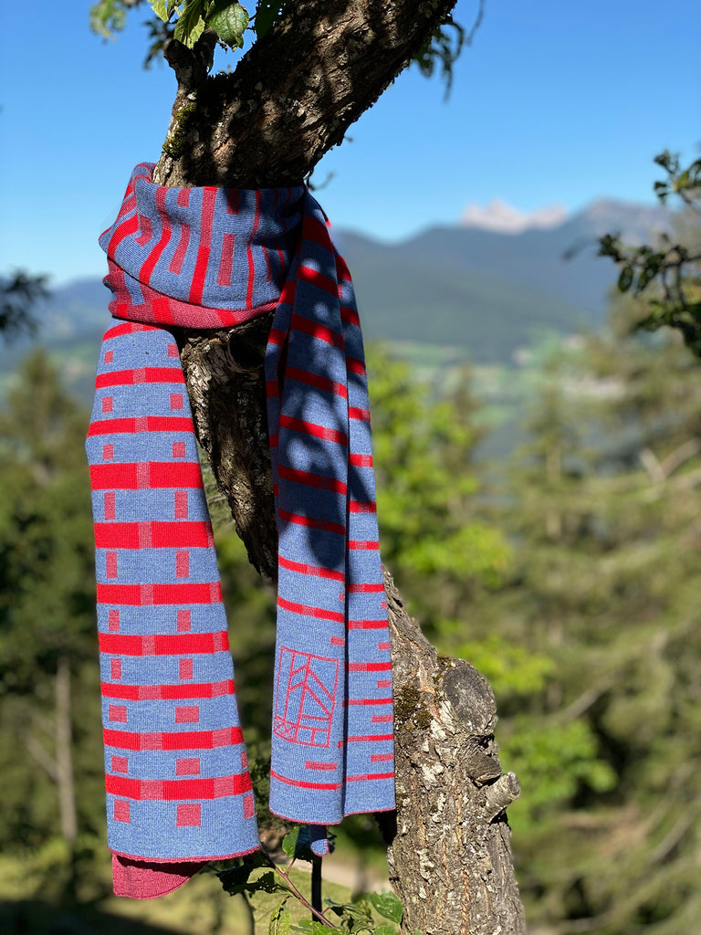 Nuance scarf wrapped in a tree