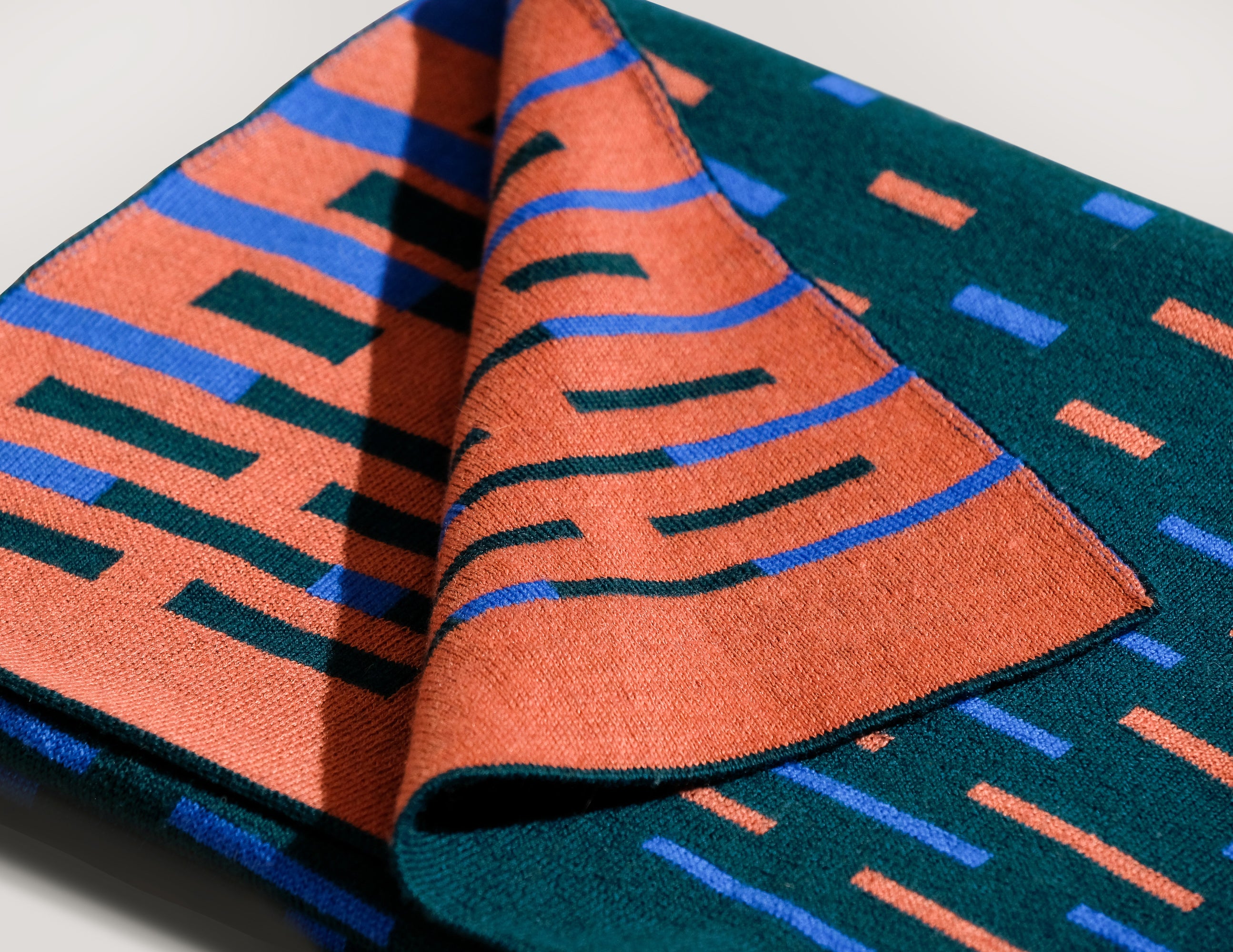Scarf in Blue and Orange African Print